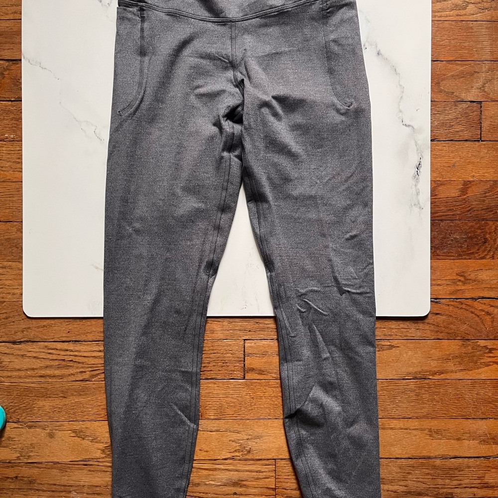 Under Armour UA Meridian Fitted Gray High-Waisted Leggings full length Small